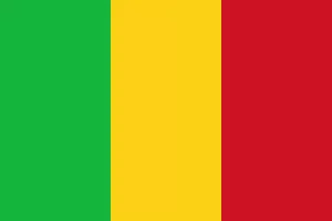 Drapeau du Mali, vert, jaune, rouge.